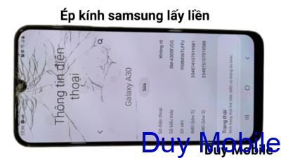 Ép kính samsung A30s