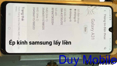 Ép kính samsung A31