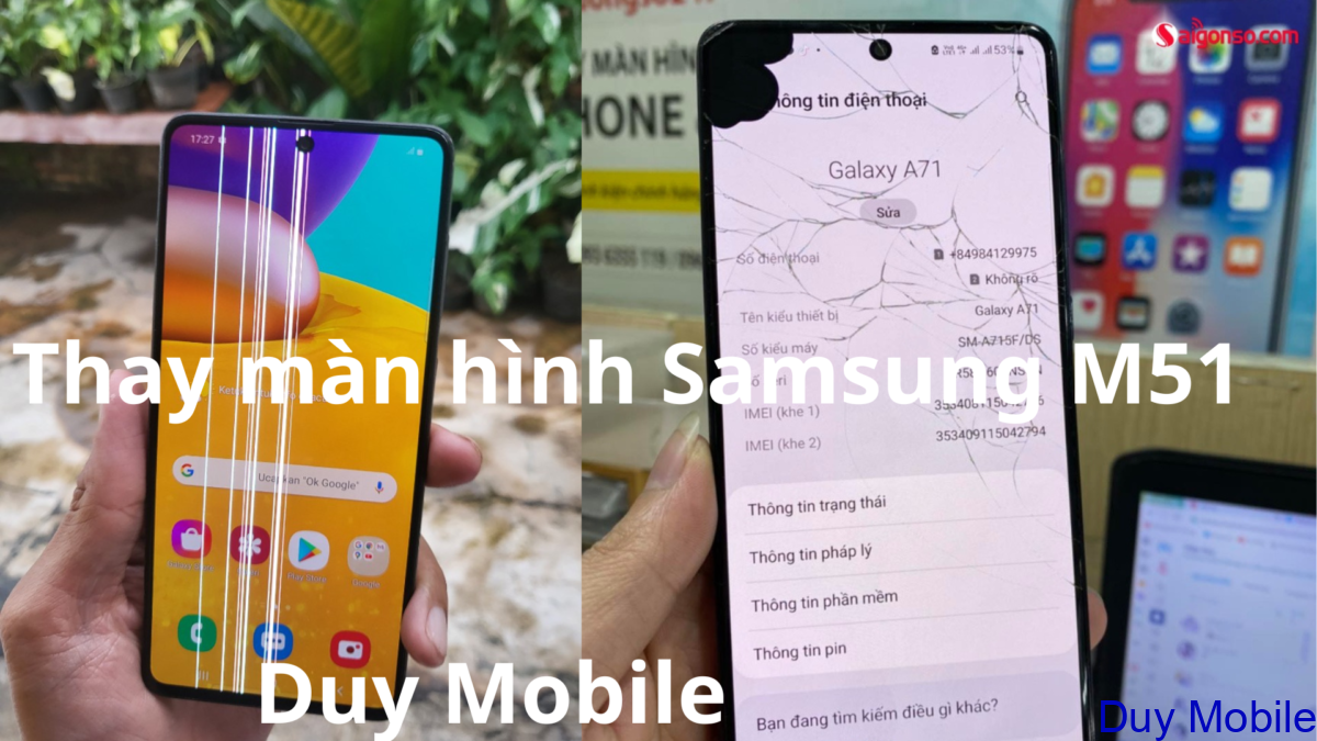 Thay man hinh Samsung M51